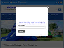 Tablet Screenshot of getpartyrentals.com